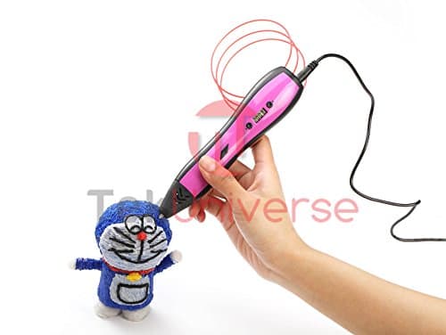 DreamCreator 3D Printing Pen - The Ultimate Creative 3D Doodling &amp; Drawing Pen For Kids &amp; Adults - Bring Your Ideas To Life Instantly With 3D Modeling - 4 Color Filament Included Free (Purple)