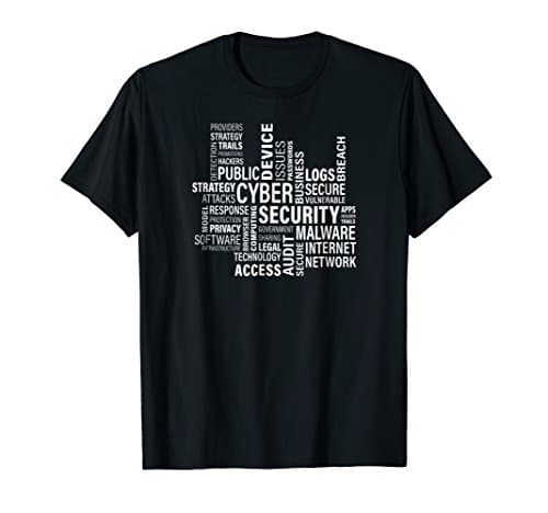 Cyber Security IT T-Shirt for IT Professionals | Word Cloud