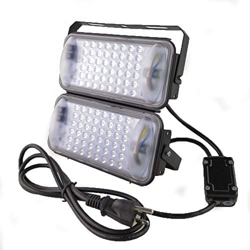 QUANS 110V 100W Slim LED Flood Light, Floodlight Work Light Bar, Waterproof IP67 Outdoor Floodlight for Yard, Garden, Garage, Street, Lawn (Cool White)