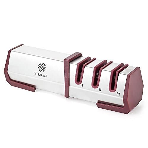 ROV Deluxe Professional Three Stages Kitchen Knife Sharpener Diamond Carbide Knife Sharpening Tool