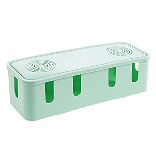 Little Less Desktop socket storage box wire strips fixed receiving box power cord socket Data line storage finishing box green