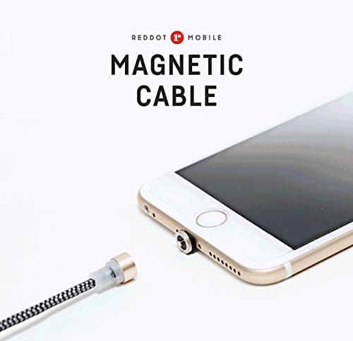 REDDOTMOBILE Genuine Detachable Magnetic Charging FAST Charger (No Data Sync) 3.6FT (2A) Cable with Micro USB Type C / Android Phone Magnetic Connector for Micro USB Type C