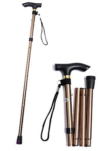 World Bridge Folding aluminum stick, brown