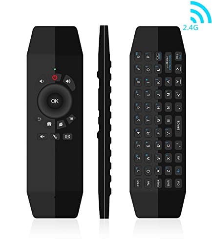 2.4G Mini Keyboard Air Mouse with IR Learning, 6-Axis Mini Wireless Keyboard Mouse with 3-Gyro & 3-Gravity Sensor for PC HTPC IPTV Smart TV and Android TV Box Media Player (Wirelss Keyboard X5)