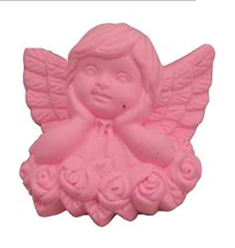 Wistful cherub over roses 3D soap mold