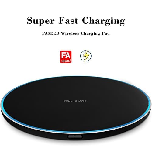 Wireless Charger Pad For Qi-enabled Devices – Wireless Charging Pads for iPhone X, iPhone 8/8 Plus, Nexus 5/6/7, Wireless Samsung Charger Galaxy S8/S8+/S7/S7 edge/S6 edge – Black