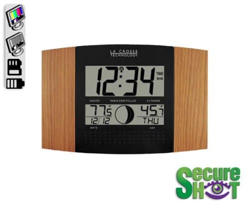 Battery Operated Wall/Desk Clock- Built in Camera/DVR-1 Year Battery