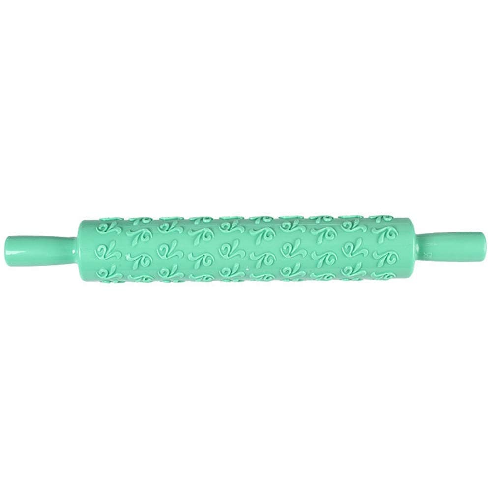 Wenini Embossed Rolling Pins - 14 Pattern Rolling Pin Embossing Baking Pastry Cake Roller Decorating Mold Tool (I)