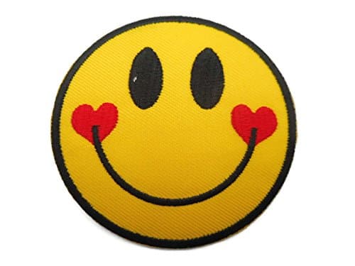 Clothes Sew Iron on Patch Smile Flame Patch Sew Iron on Embroidered Sign Badge