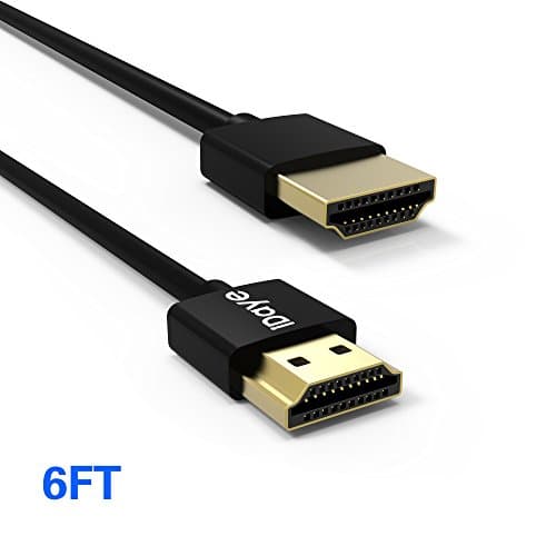 iDaye 4 K Ultra H D High Speed HDMI 2.0 Version M/M cable with Ethernet ,24 K gold-plated connectors for the LCD TV,Projectors,PS game machine and more (6 ft)