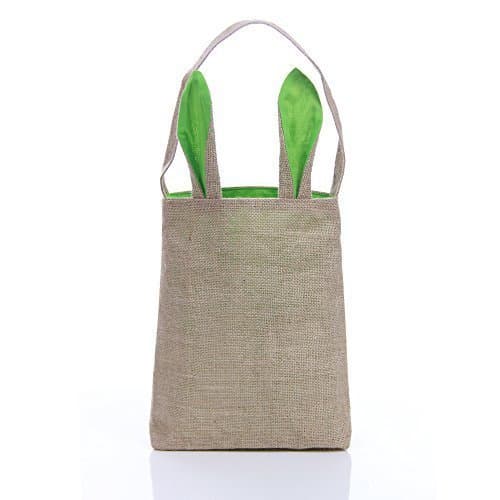 Warmhol Easter Baskets Easter Bunny Bag Personalized Easter Eggs Basket for Kids (green)