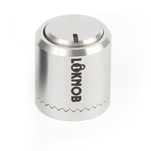 Loknob Locking Control Pot Knob, 3/4" Silver Knob for 6mm Shaft, M7 Thread