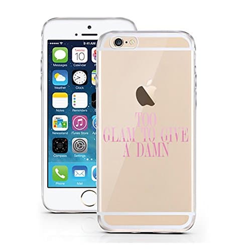 iPhone 5 5S SE Case by licaso® for the iPhone 5 5S SE TPU Case Too Glam to give a Damn Pink Fashion Clear Protective Cover iphone5 Mobile Phone Sleeve Bumper (Too Glam to give a Damn)