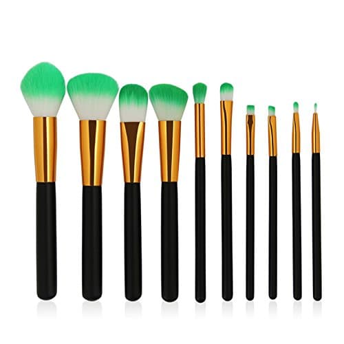 QiHorr TM Pro 6/8/10pcs Makeup Brushes Set Angled Round Foundation Powder Eye Shadow Blush Blending Fan Lip Multipurpose Cosmetic Make Up [5]