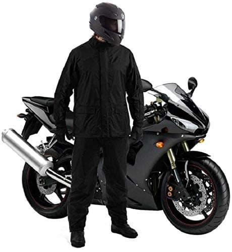 Supreme Home Collective Solid Plain Men with Pant Rainwear Waterproof Raincoat-Black