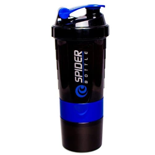 Spider 500ml Black/ Blue Shaker by Spider Bottle
