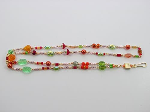 Odds &amp; Ends in Multi-colors Beaded Lanyard