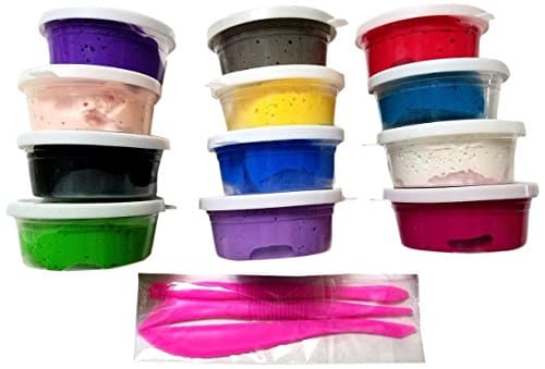 Chuncao DIY Super-Light Modeling Air Dry Magic Clay Plasticine with Tools for Kids/Teens, 12 Colors