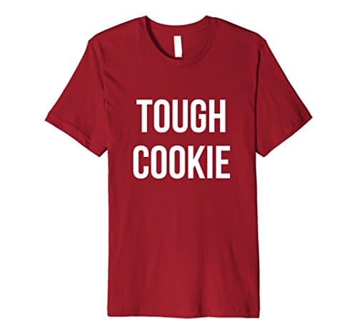 Mens Tough Cookie Fun Attitude TShirt Medium Cranberry