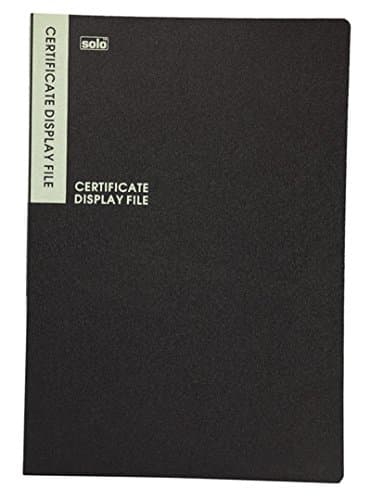 Solo 20 Clear PP Pockets Display Book B4 Size Certificate Document File Folder - Color Available