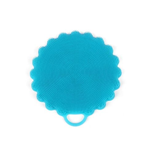 Silicone Multipurpose Cleaning Sponge for Kitchen and Bathroom from KitchenComplete, Uses Include Coasters, Oven Mitts, Easy to Clean, New Technology Cleaning Solution Available Now! (Blue-One)