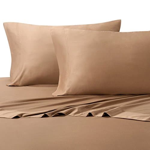 TENCEL EUCALYPTUS ABRIPEDIC SOFT & COOL SHEETS Luxurious & Breathable made from Sustainable 100% Fiber from Eucalyptus Trees, fits up to 18" deep Mattress (Taupe, Standard Pillowcase Pair 20x30)