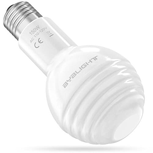 BYB Ceramic Infrared Heat Emitter Brooder Coop Reptile Pet Super Wide Heating Area Infrared Lamp Heat Bulb for Chicken Cooper Brooding and Live stock 150W 110V (White)