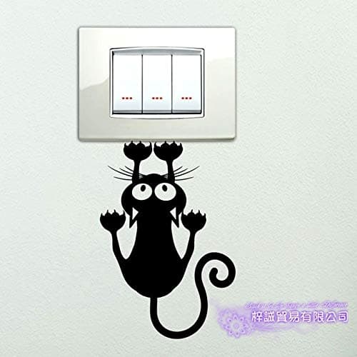 1 piece Dctal Cat Switch Panel Sticker Lover Decal Posters Vinyl Wall Decals Parede Decor Mural
