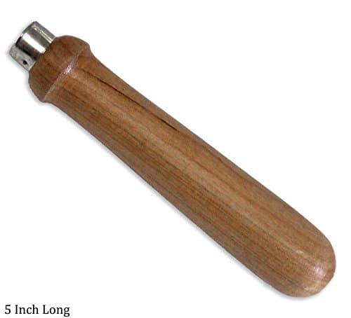 (2 Pack 6" (15.2 cm) Wooden Handle | Smooth Finish | Great to use with Files & Chisels | Provides Extended 5" (12.7 cm) Length for Extra Reach