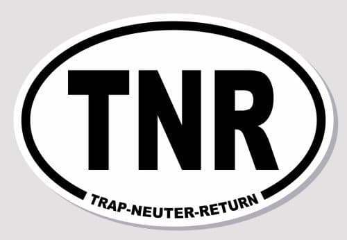 TNR Trap Neuter Return Oval Bumper Sticker