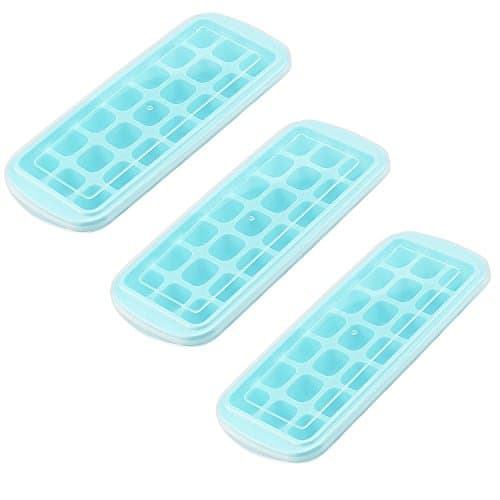 3 Packs Ice Cube Trays with Lids,Make 63 Ice Cube for Cool Whiskey,Drinks,Liquids or Make Popsicles,Easy Release Stackable Ice Tray with Cover