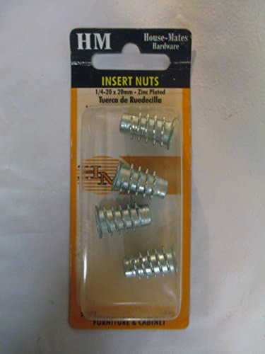 Hm House-mates Insert Nuts 1/4-20 X 20 Mm Zinc Plated