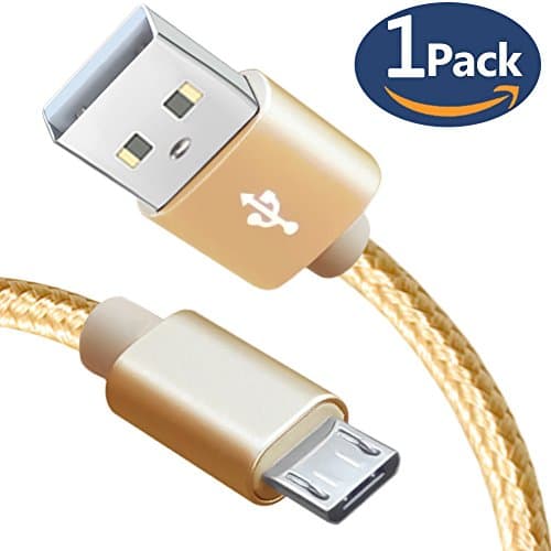 Micro USB Cable, Nylon Braided Durable Charging Cord for PS4 Controller Xbox one Android/ Galaxy S7/S6 Edge, Moto,Windows/Digital Camera/LG Playstation 4 Dualshock 4 Slim/Pro Charger Extra Long 10FT