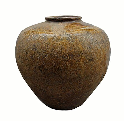 Round Coins Earthware Pot