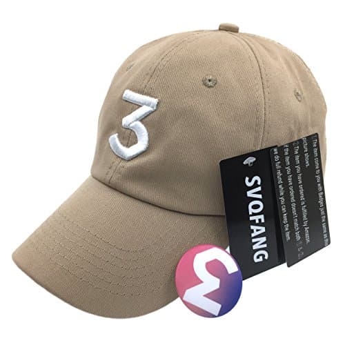 Chance The Rapper 3 Hat Dad Cap Baseball Cap Number 3 Adjustable (Khaki)