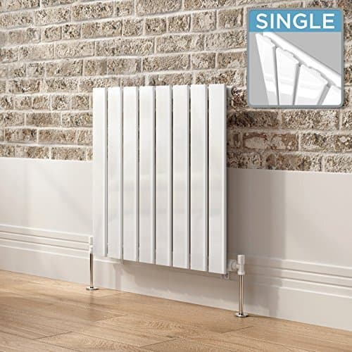 600X604 WHITE FLAT PANEL MODERN DESIGNER HORIZONTAL RADIATOR HEATER by UKtapstores