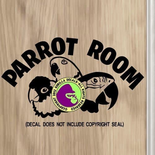 PARROT ROOM Vinyl Decal Sticker B