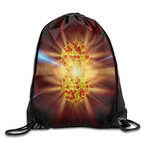 Welonzd Gym Sack Bag Drawstring Atom Splitting Backpack Sport Bag
