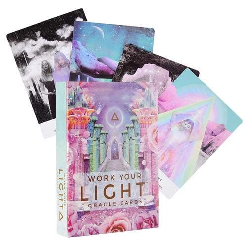 Oracle Cards,Work Your Light Oracle Cards Tarot Board Game Card 44 Sheets