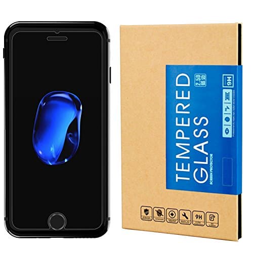 iPhone 7 Screen Protector, 2-Pack 9H Hardness 0.3MM Slim [Bubble Free] [Ultra Clear] [Scratch Proof] [Case Friendly] Tempered Glass Screen Protector for Apple iPhone 7 8 4.7"