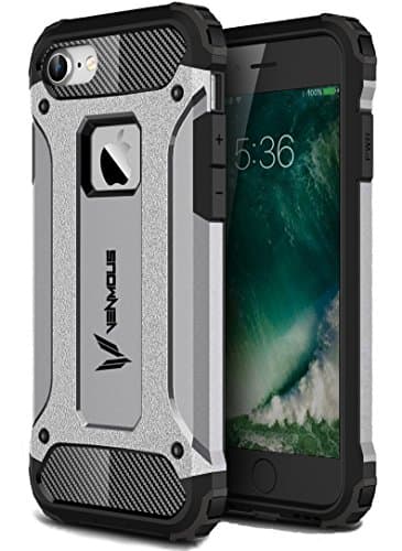 iPhone 7 Case, Venmous [Phantom Armor]Slim Rugged Design[Military-Grade Drop Tested] Defense Shield Shock Resistant Reinforced Guard Hybrid Heavy Duty Durable Protection for Apple iPhone 7 (Silver)