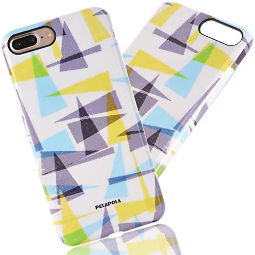 iPhone 7 Plus Case, PELAPOLA iPhone 7 Plus [Original Design] Shell Soft Flexible TPU Thin Slim Protective Cases Cover Unique Glossy Pattern For Apple iPhone 7 Plus(2016)[Abstract Triangle]