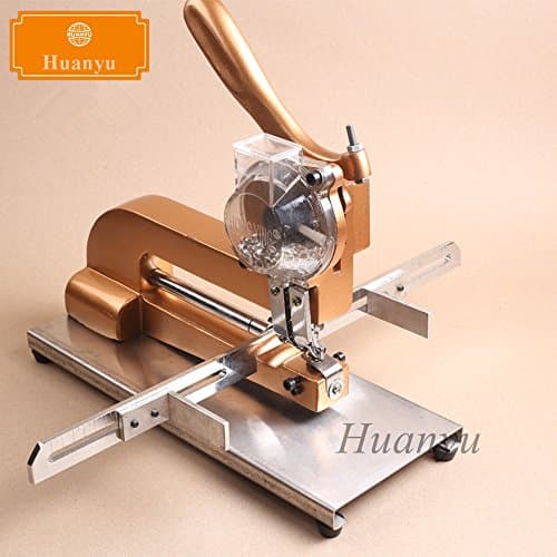 Huanyu Semi-automatic Press Corn Buckle Machine Hand Pressure File Bag Eyelet Punching Machine Rivet Machine Buttonhole Machine with Buttonholes 10000pcs/bag (I.D.5.5mm, Silvery white corn buckle)