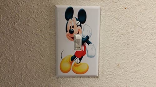 EZ Mounts Mickey Mouse Decorative Light Switch Wall Mount Plate Cover Universal 2.75in x 4.5in Standard 1 Gang Wall Plate Perfect for Home, Office and Makes for a Great Gift