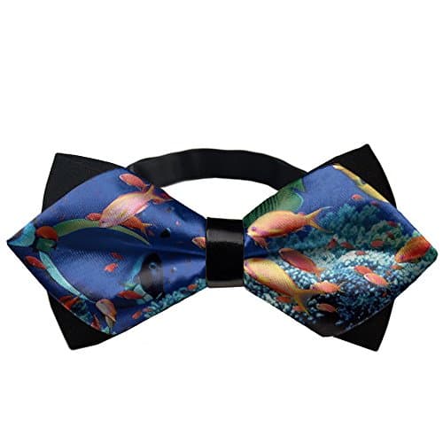 YEAHSPACE Fish Gift Mens Pre-tie Double Layers Party Bow ties