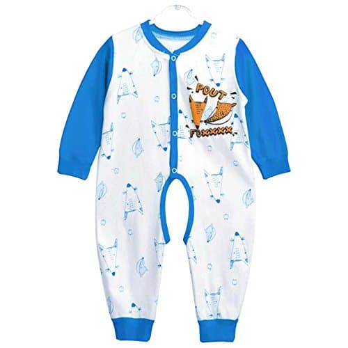 WisBiBi Baby Cute Pattern Cotton One Piece Bodysuits Open Crotch Rompers