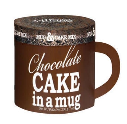 Mug Cake Gift Set, 7 Ounce - 1 Mug with enough cake mix to make 2 cakes (Chocolate)