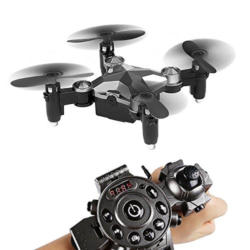 Mini Foldable Drone, Oxygentle RC Quadcopter Watch Design Remote Control Pocket Drone for Kids with Headless Mode, One Key Return/Landing, Extra Battery