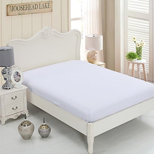 Fitted Sheet（Queen,White）HIGHEST QUALITY Deep Pocket Brushed Velvety Microfiber 1800 Bedding, Breathable, Extra Soft and Comfortable - Hypoallergenic Wrinkle, Fade, Stain Resistant