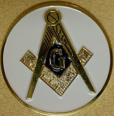 Freemason Masonic car emblem with white background